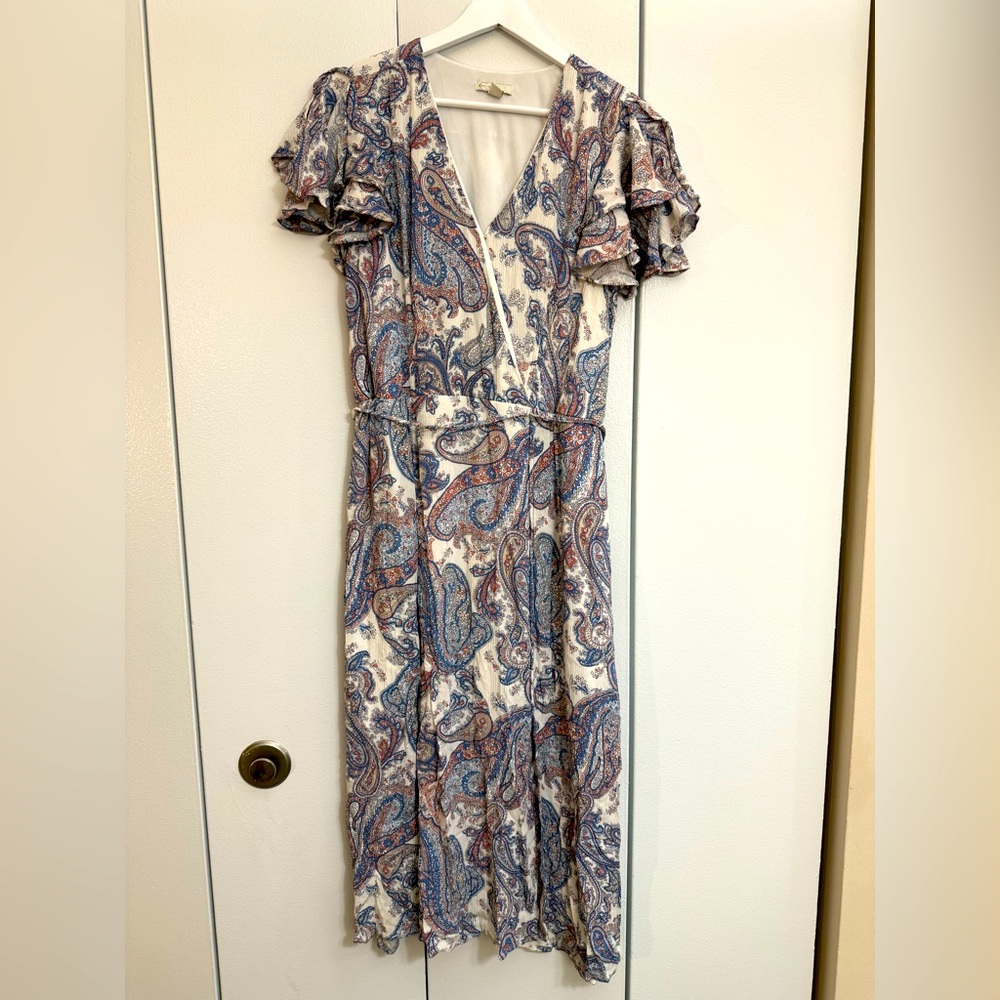C EST. 1946 Paisley Dress Size M Red White and Blue